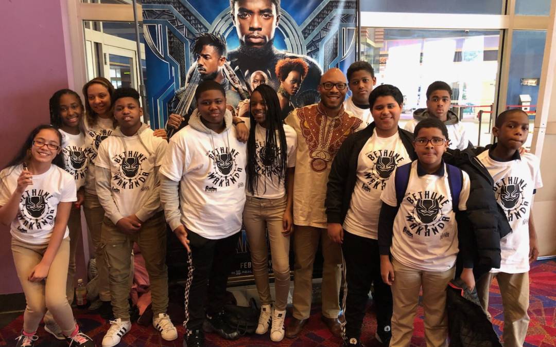 Bethune Elementary Students Attend ‘Black Panther’ Premiere